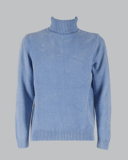Jersey de Cuello Alto de Lana con Manga Larga para Hombre