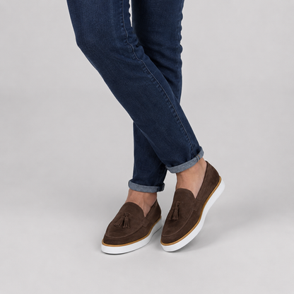 Mocasines casual de ante con borlas
