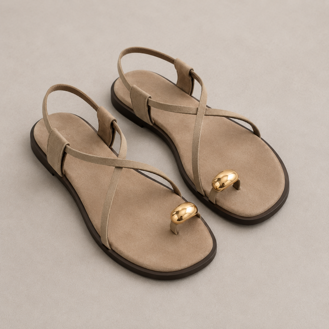 Sandalias Planas con Tiras Cruzadas