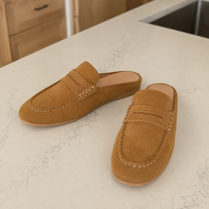 Mocasines Mule Efecto Ante con Calce Fácil®