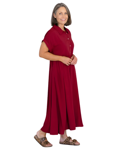 Vestido Roma Fluido con Escote en V