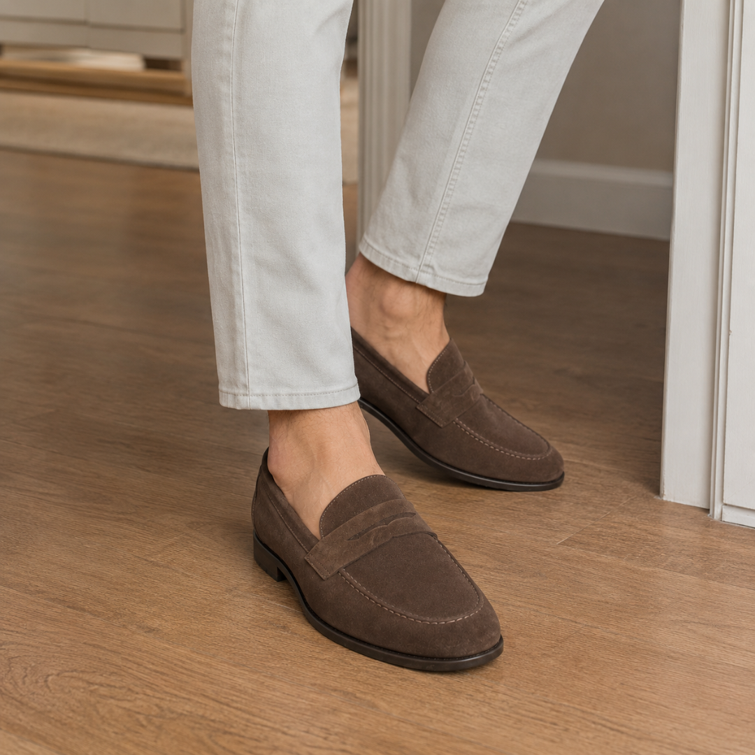 Mocasines de Hombre con Acabado Terciopelado y Diseño Clásico®