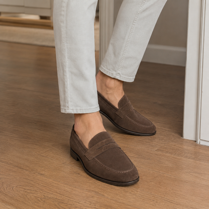 Mocasines de Hombre con Acabado Terciopelado y Diseño Clásico®
