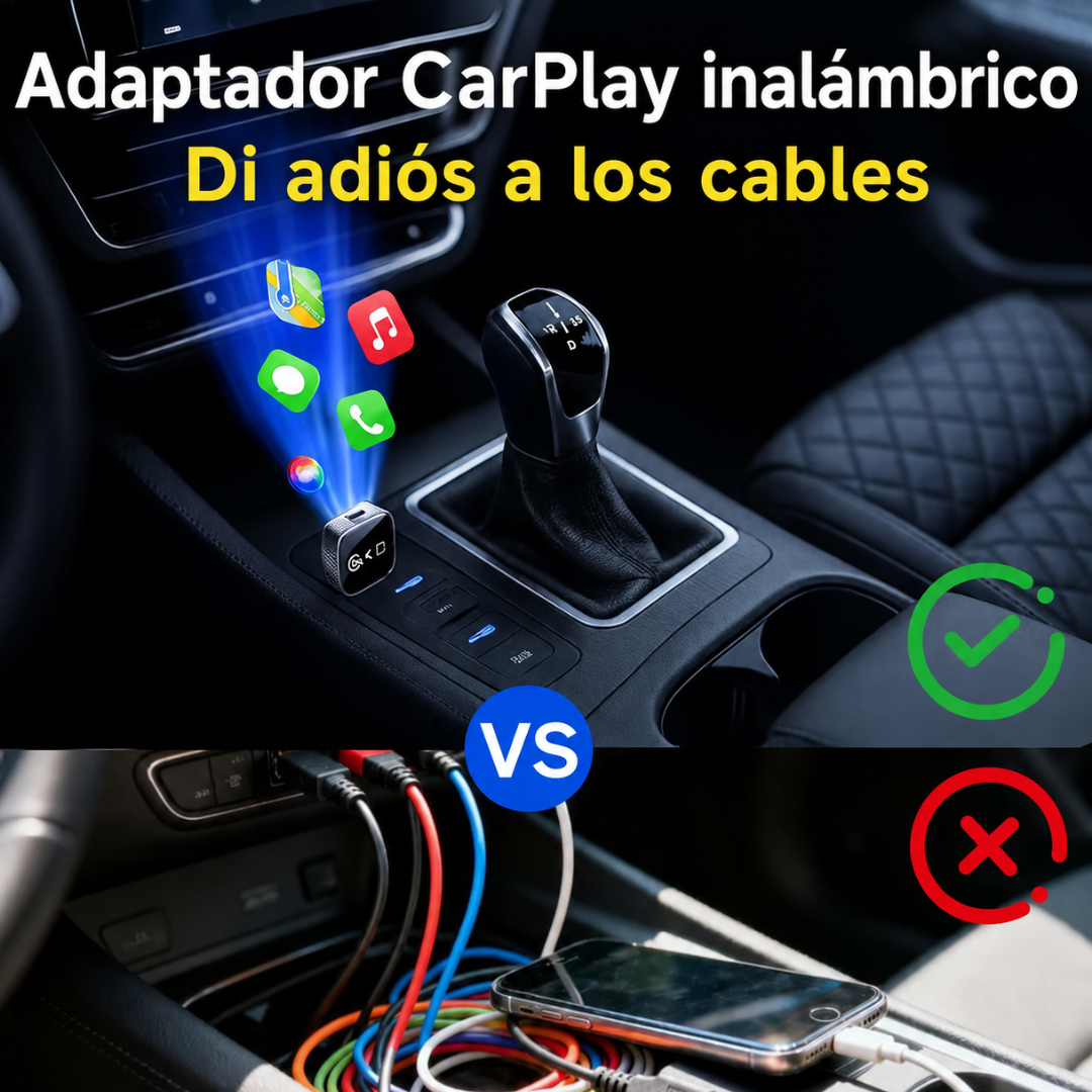 Adaptador Inalámbrico 4 en 1 para CarPlay y Android Auto®