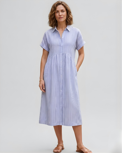 Vestido Camisero de Rayas Roma