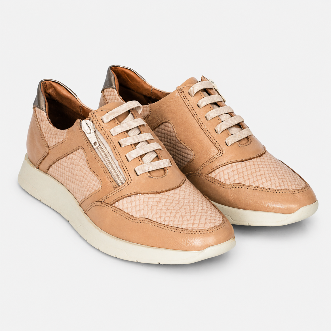 Zapatillas Unisex de Cuero con Cierre Lateral