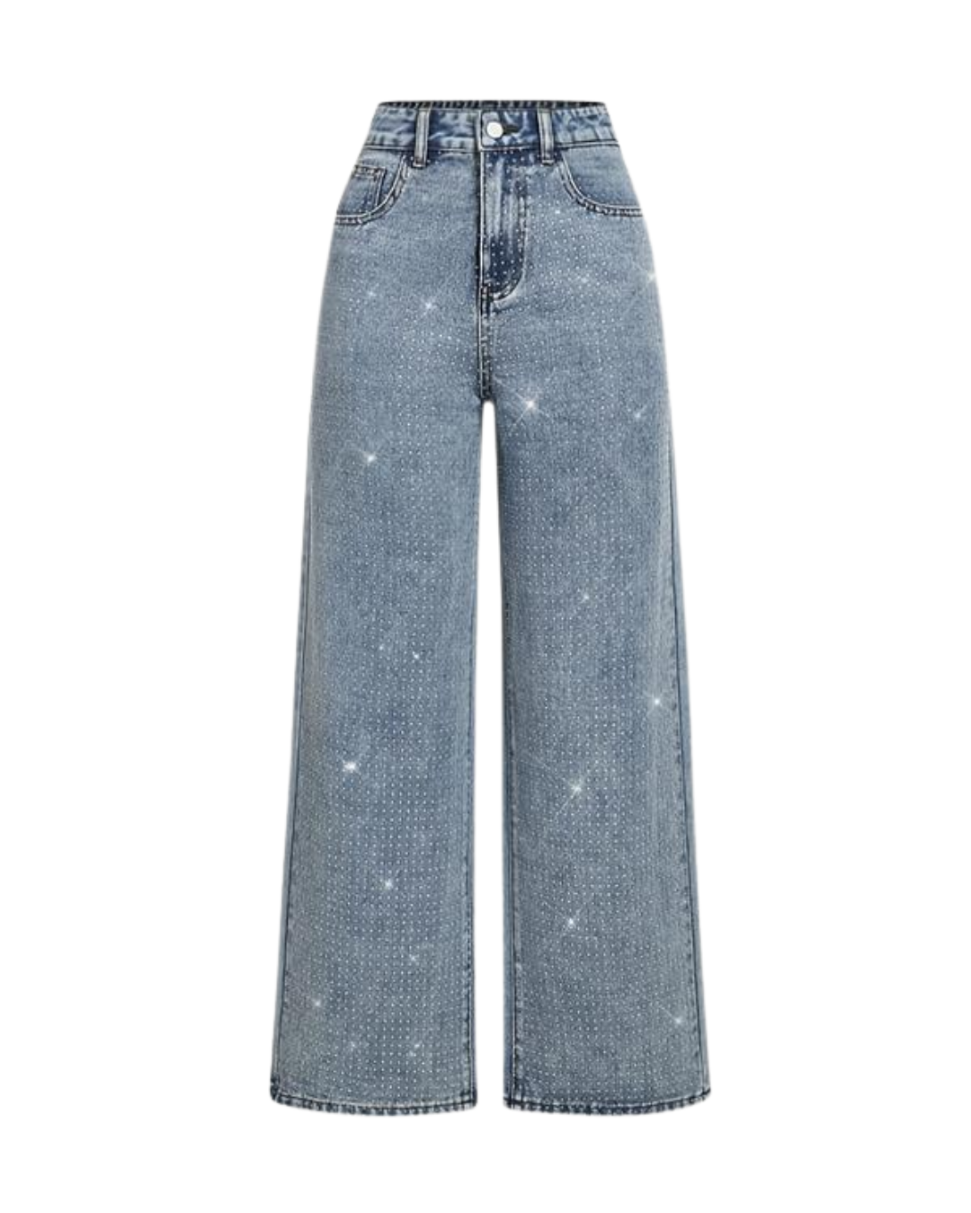 Pantalones Vaqueros de Pierna Ancha con Brillo Para Mujer®