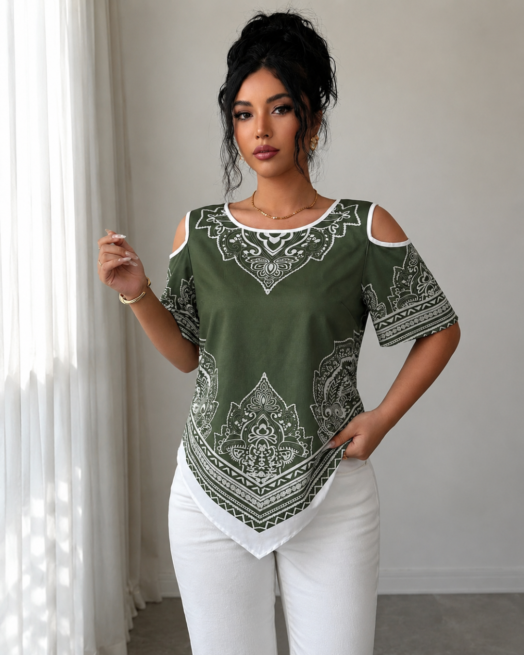 Blusa Bohemia de Hombros Descubiertos®