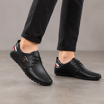 Zapatos Informales con Cordones y Costuras Visibles