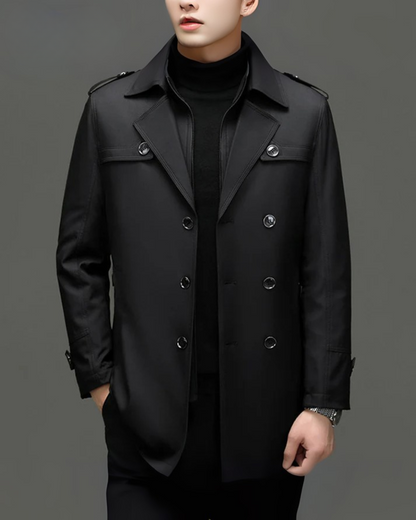 Chaqueta Clásica de Longitud Media con Forro Desmontable para Hombre®