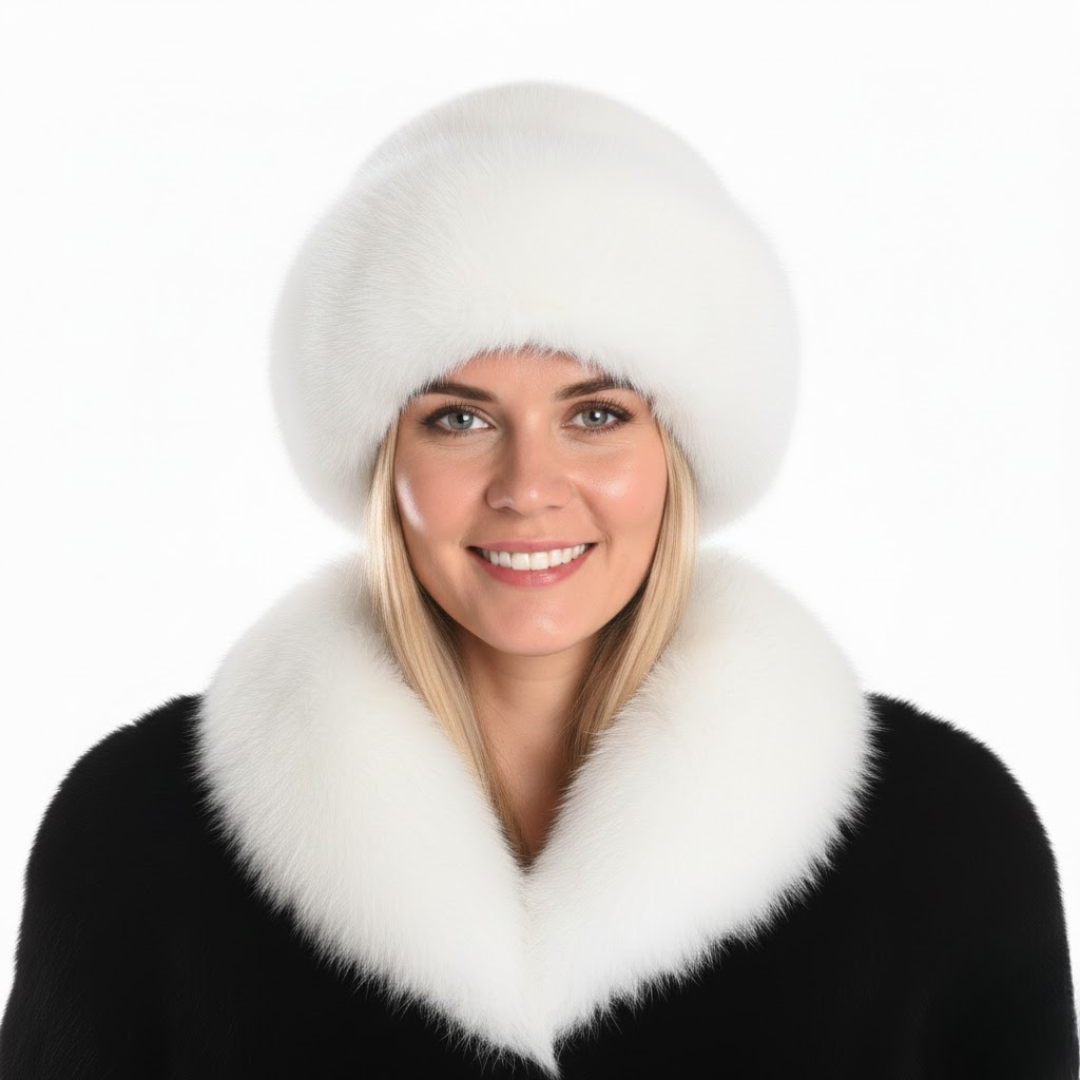 Gorro de Invierno en Piel Sintética de Lujo