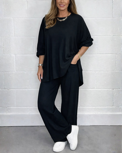 Conjunto Casual Tokio con Blusa y Pantalón Ancho