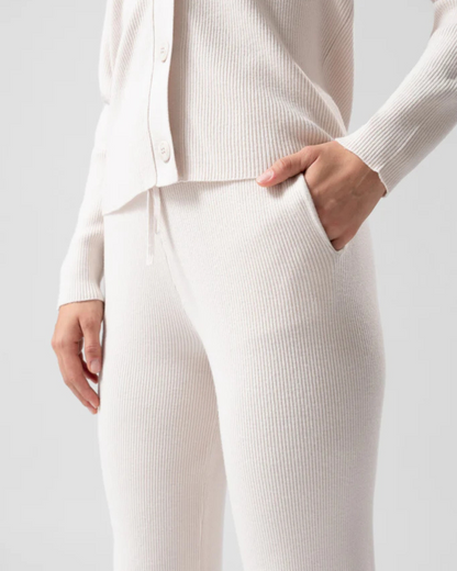 Conjunto de Punto con Jersey Abotonado y Pantalón para Mujer