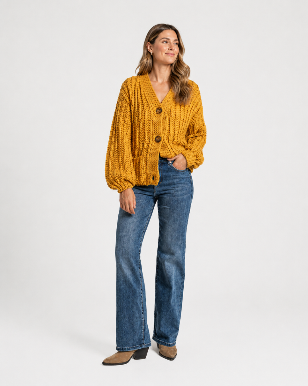 Pantalones de mezclilla anchos de cintura alta