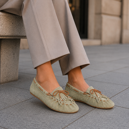 Mocasines Planos con Cordón Decorativo