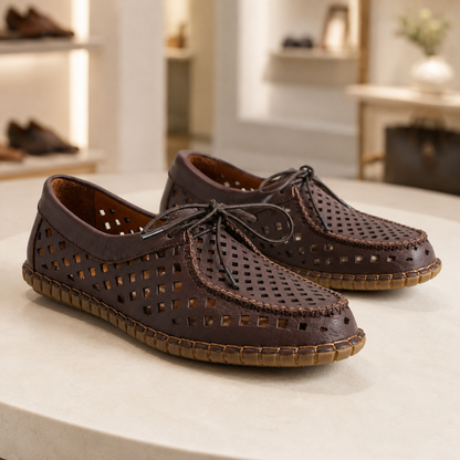 Mocasines de Red y Cuero Legítimo®