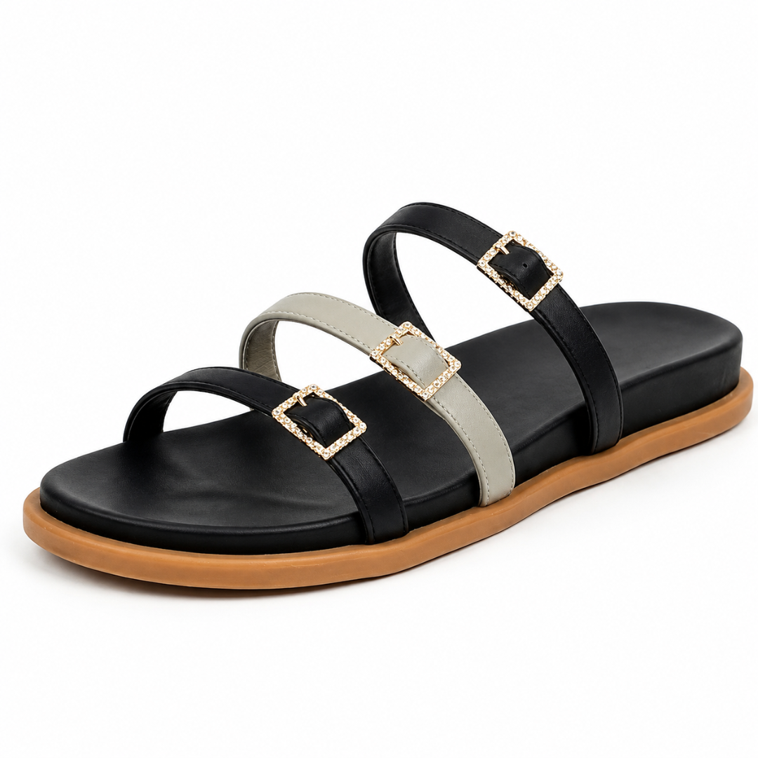 Sandalias Planas de Tres Tiras