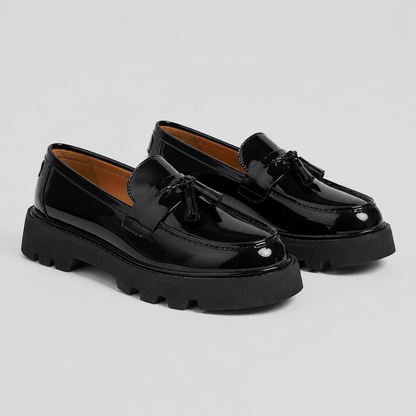 Mocasines de charol con borlas y suela Track®