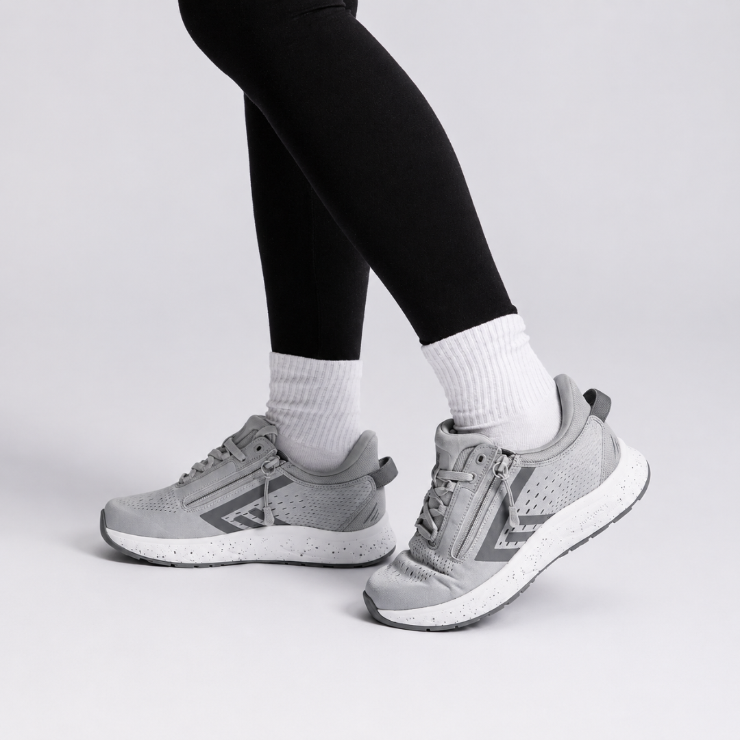 Zapatos adaptables con doble cremallera