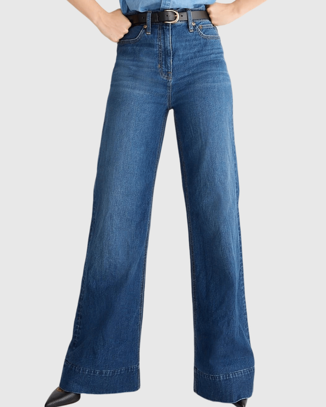 Pantalón de Cintura Alta y Corte Ancho