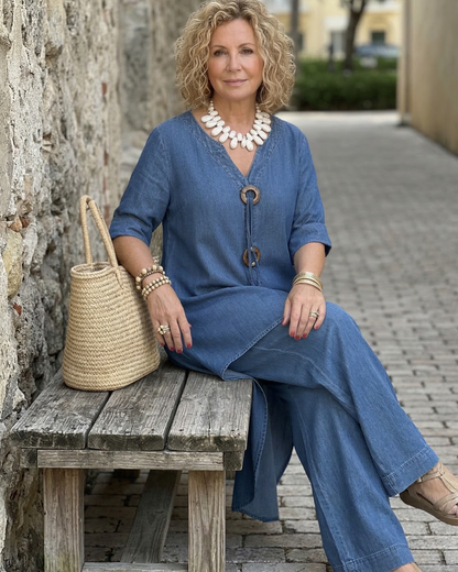 Conjunto Denim Estilizado para Mujer