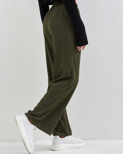 Pantalones de Pierna Ancha y Rayas