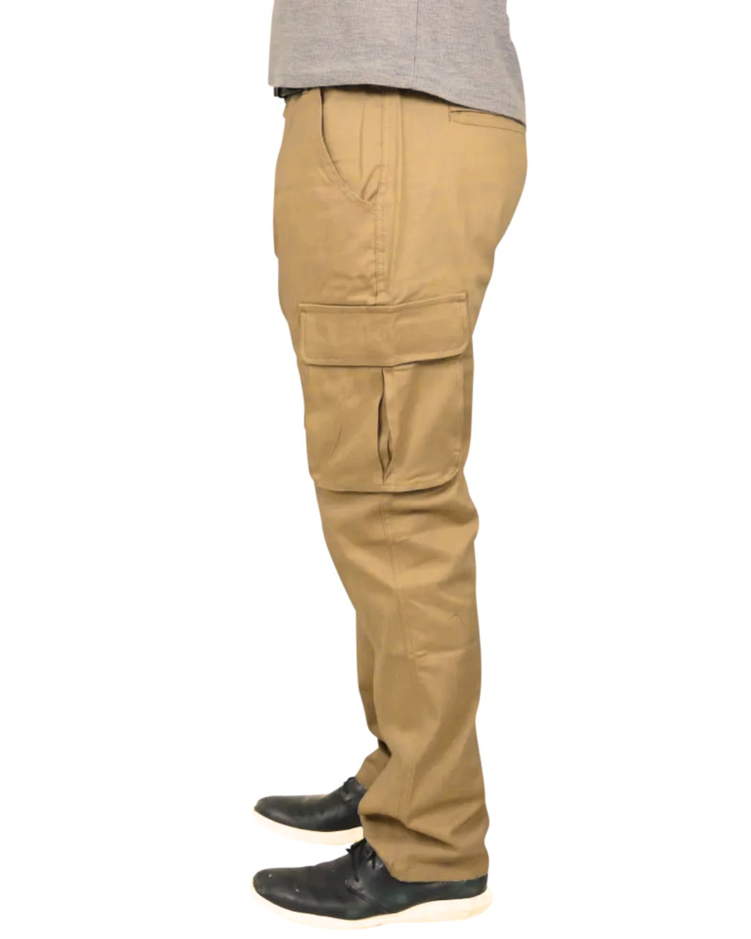 Pantalones cargo de algodón elástico para hombre