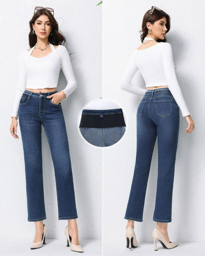 Pantalón recto con faja integrada y efecto moldeador para mujer®