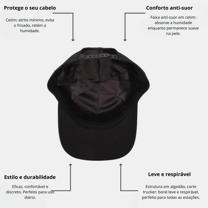 Gorra Negra Unisex con Diseño Urbano y Malla Transpirable