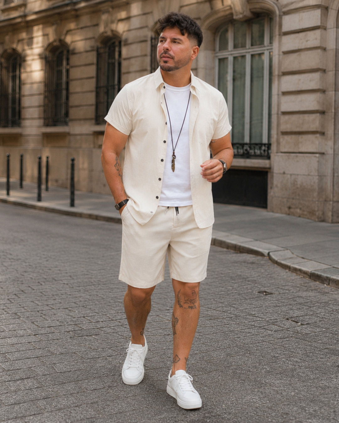 Conjunto Casual de Camisa y Short