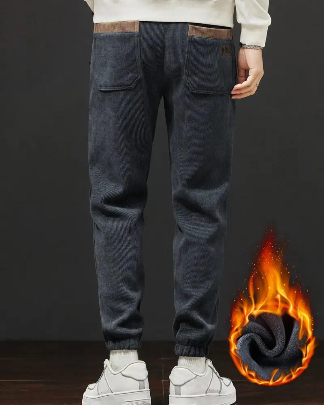 Pantalón Jogger Informal con Forro Polar