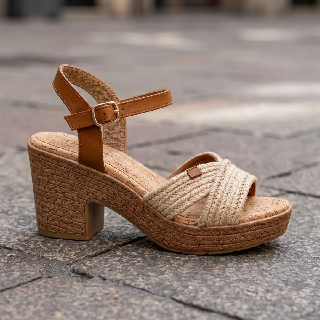 Sandalias de Tacón con Plataforma y Tiras Trenzadas®
