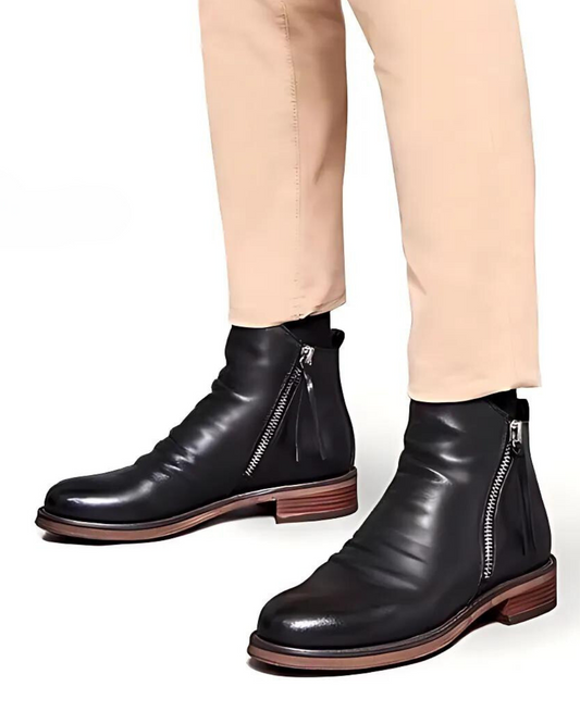 Botines Vintage con Cremallera para Hombre®