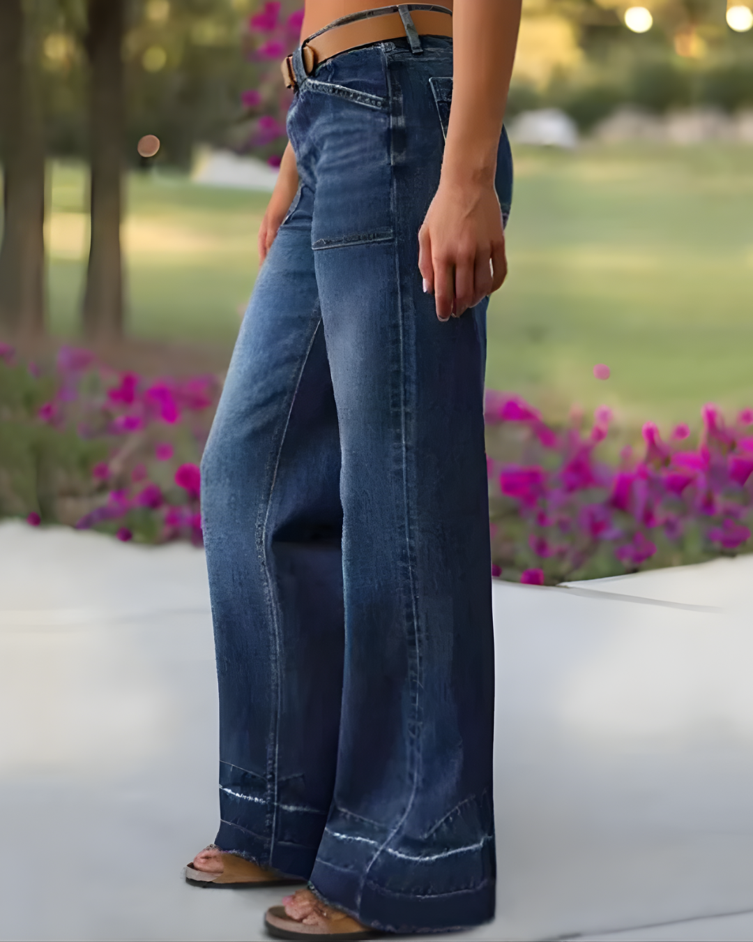 Jeans Acampanados Retro con Bolsillos para Mujer®