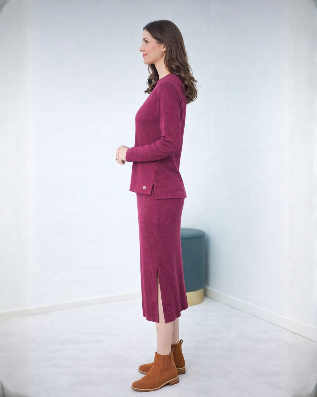 Conjunto de Dos Piezas en Punto Canalé para Mujer®