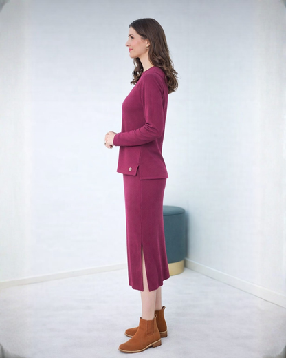 Conjunto de Dos Piezas en Punto Canalé para Mujer®