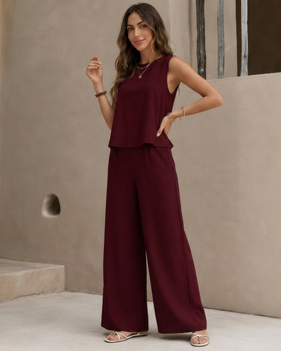 Conjunto Ligero de Top y Pantalón Ancho®