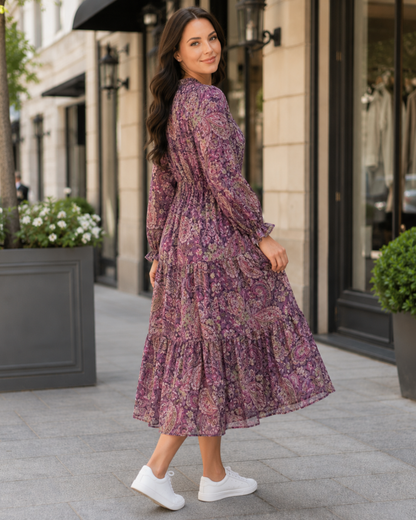 Vestido Estampado con Cintura Ajustable®