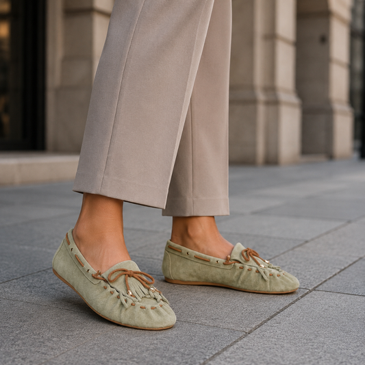 Mocasines Planos con Cordón Decorativo