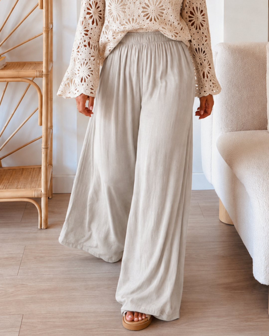 Pantalón Palazzo Fluido de Cintura Elástica®