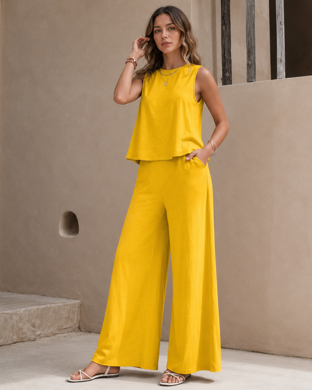 Conjunto Ligero de Top y Pantalón Ancho®