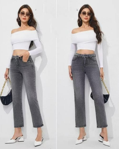 Pantalón recto con faja integrada y efecto moldeador para mujer®