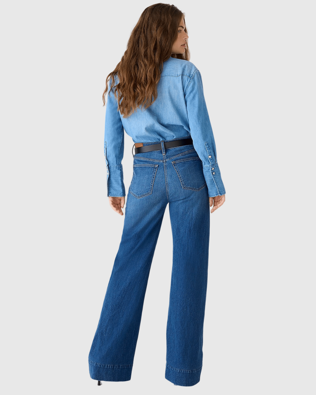 Pantalón de Cintura Alta y Corte Ancho