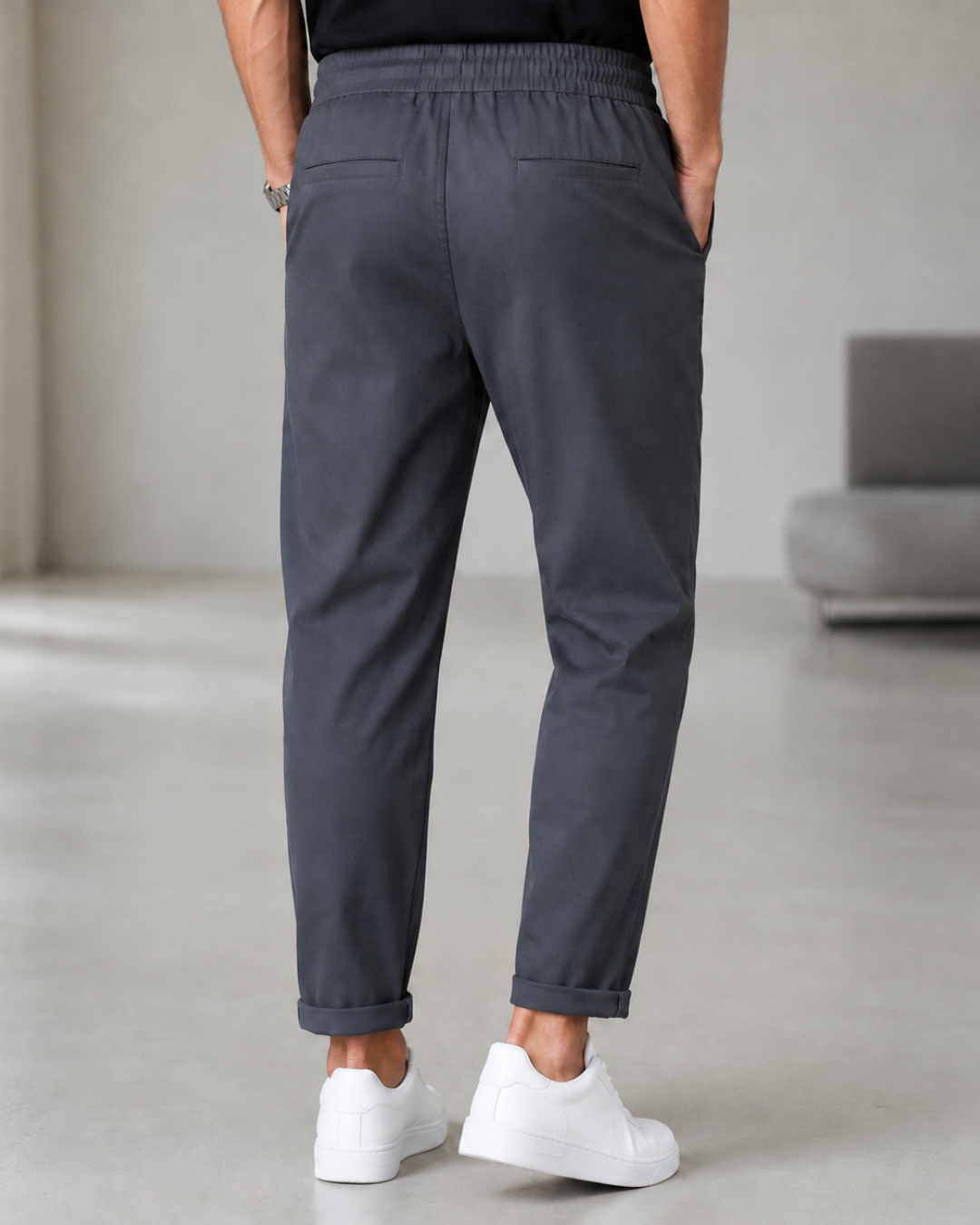 Pantalón Amplio con Cintura Ajustable