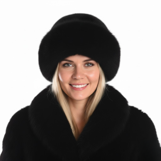 Gorro de Invierno en Piel Sintética de Lujo