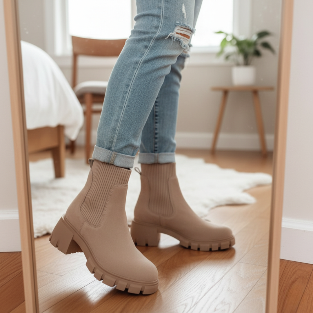 Botines Elásticos de Plataforma con Suela Resistente