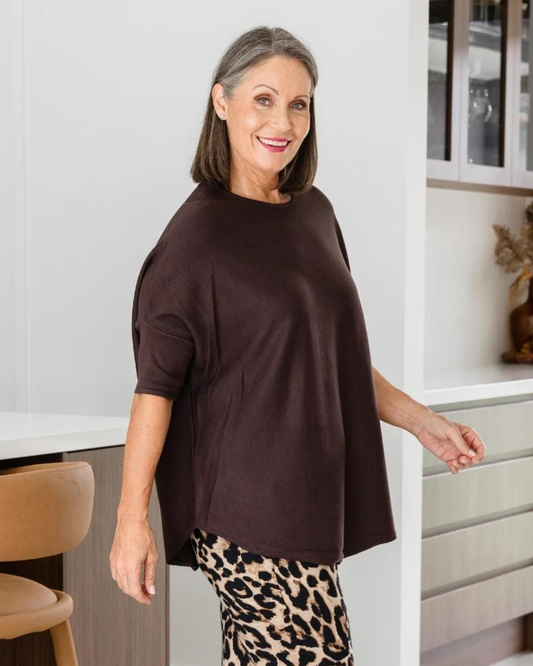 Jersey de Punto de Corte Fluido para Mujer