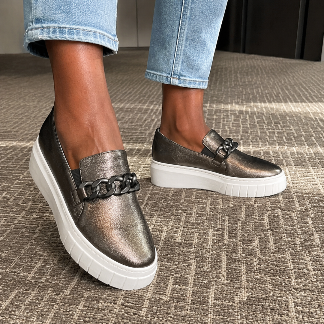 Mocasines Slip-On con Cadena y Suela Elevada®