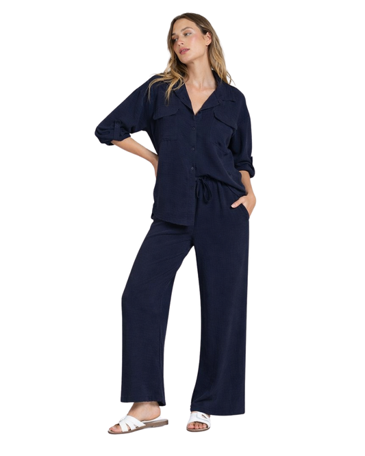 Conjunto de Corte Holgado con Tela Texturizada para Mujer®