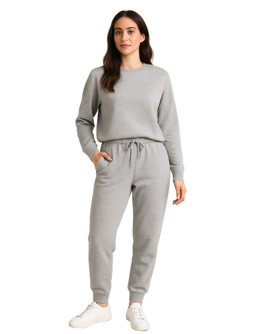 Pantalones de Chándal Holgados con Forro Polar para Mujer